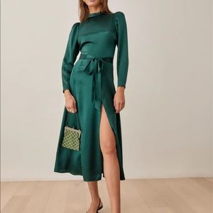 NWT Reformation Julius Dress Emerald Size 6